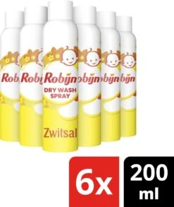 Robijn Zwitsal Dry Wash Spray - 6 X 200 Ml - Voordeelverpakking -Huishoudelijke Artikelen Winkel 1013x1200
