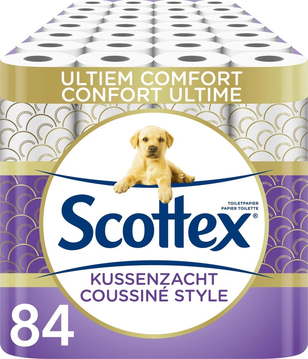 Scottex Toiletpapier - Kussenzacht Design Wc Papier - 84 Rollen 3 Scottex Toiletpapier - Kussenzacht Design Wc Papier - 84 Rollen