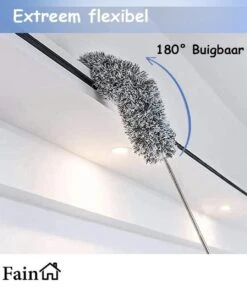 Fain® Plumeau Met Telescoopsteel – Grijs – 80 Tot 280 Cm - Uitschuifbaar – Wasbaar - Flexibel 360° Draaibaar – Duster - Microvezel Ragebol -Huishoudelijke Artikelen Winkel 1033x1200