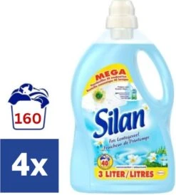 SILAN Fris Lentegevoel - 4 X 3L - Wasverzachter - Voordeelverpakking
