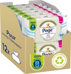 Page Puur Vochtig Toiletpapier - Extra Duurzaam Vochtig Wc Papier - 12 X 38 Stuks - Voordeelverpakking -Huishoudelijke Artikelen Winkel 1140x1200 1
