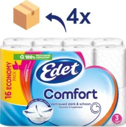 Edet Comfort - 3-laags Wc Papier - 64 Rollen -Huishoudelijke Artikelen Winkel 1192x1200 3