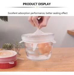 Siliconen Vershoud Deksels – Set Van 6 Stuks – Flexibel – Herbruikbaar – Wit - Stretch Tot Wel 30 Cm -Huishoudelijke Artikelen Winkel 1192x1200 4