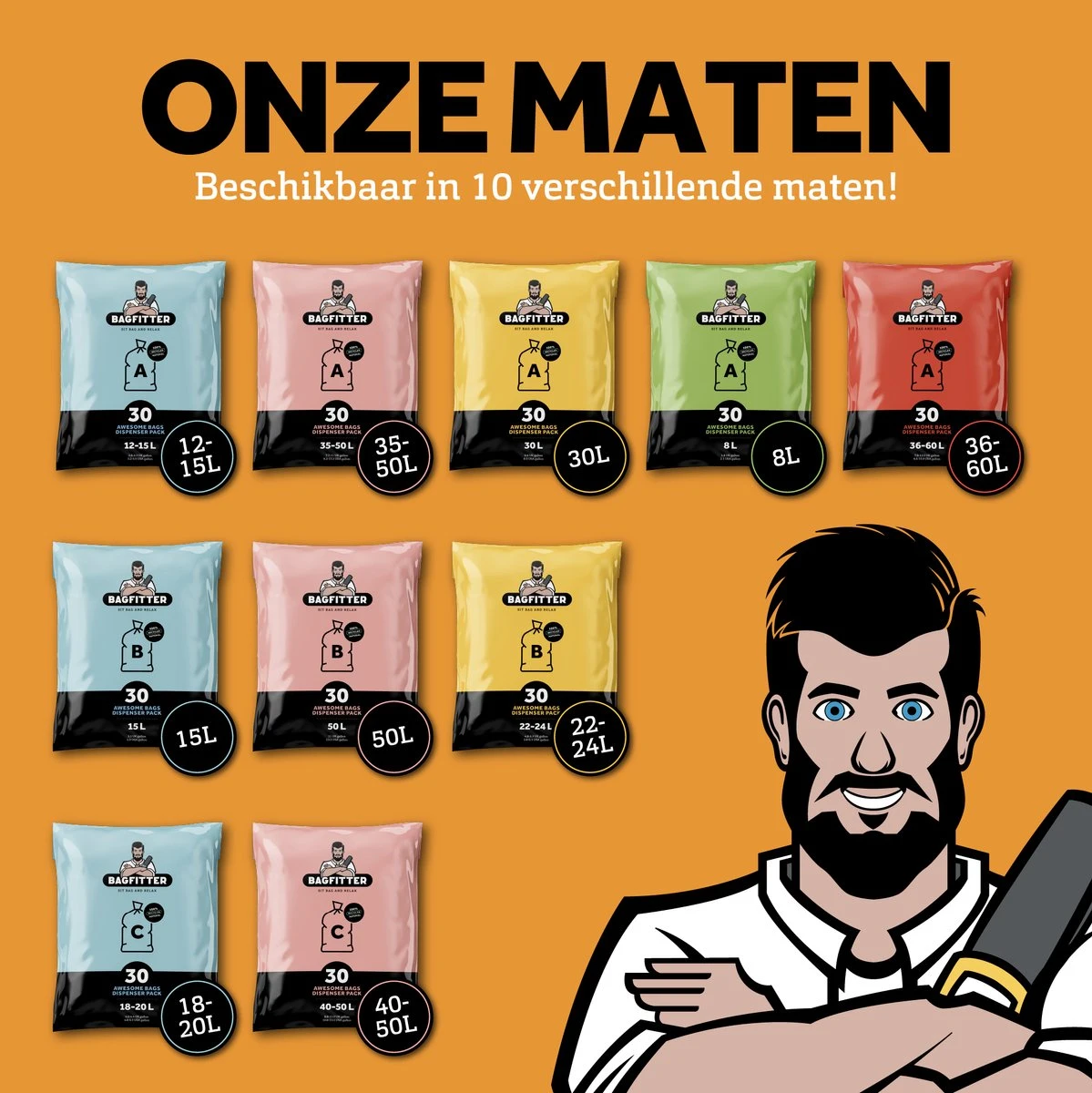 BagFitter Rood A 35L Tot 60L Vuilniszak Met Trekband Van 100% Gerecycled Plastic - 78cm X 50cm - 30 Stuks - 35-60 Liter - Vuilniszakken - Afvalzakken - Prullenbakzakken Geschikt Voor O.a. Homra Nexo 8 BagFitter Rood A 35L Tot 60L Vuilniszak Met Trekband Van 100% Gerecycled Plastic - 78cm X 50cm - 30 Stuks - 35-60 Liter - Vuilniszakken - Afvalzakken - Prullenbakzakken Geschikt Voor O.a. Homra Nexo - Afbeelding 6