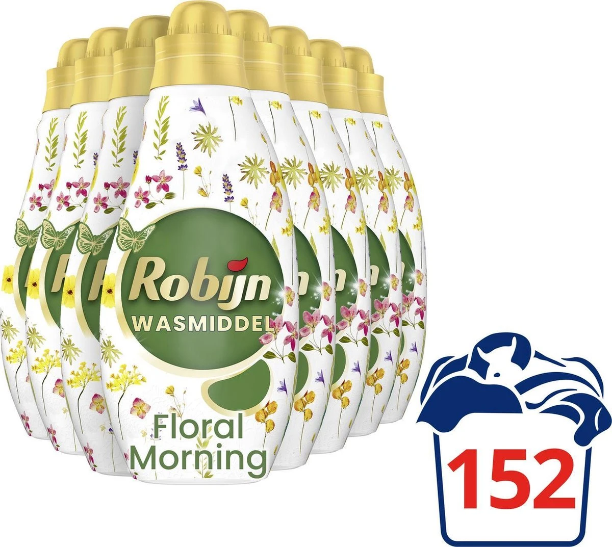 Robijn Klein & Krachtig Wit Floral Morning Vloeibaar Wasmiddel - 8 X 19 Wasbeurten - Voordeelverpakking 6 Robijn Klein & Krachtig Wit Floral Morning Vloeibaar Wasmiddel - 8 X 19 Wasbeurten - Voordeelverpakking - Afbeelding 4
