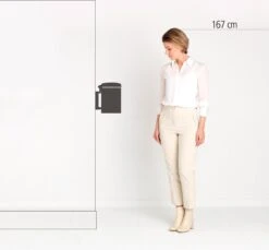 Brabantia NewIcon Wandprullenbak - 3 L - Matt Black -Huishoudelijke Artikelen Winkel 1200x1111