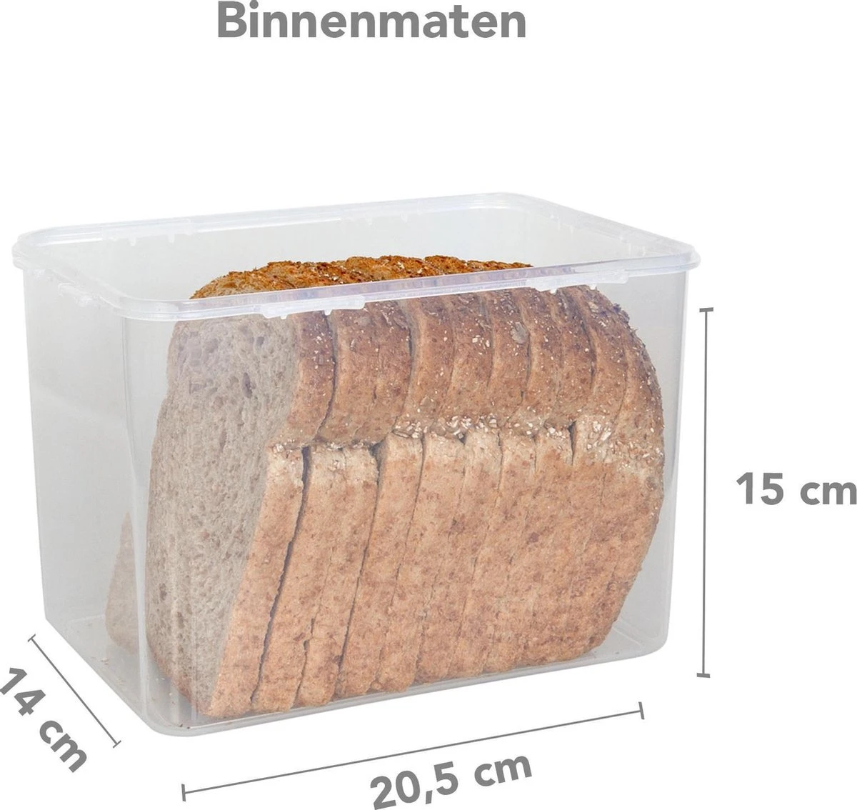 Lock&Lock Vershoudbakjes - Vershouddoos Voor Brood - Brooddoos - Broodtrommel - Bewaardoos Met Deksel - 100% Luchtdicht - BPA Vrij - Set Van 2 - 3,9 Liter - Transparant 7 Lock&Lock Vershoudbakjes - Vershouddoos Voor Brood - Brooddoos - Broodtrommel - Bewaardoos Met Deksel - 100% Luchtdicht - BPA Vrij - Set Van 2 - 3,9 Liter - Transparant - Afbeelding 5