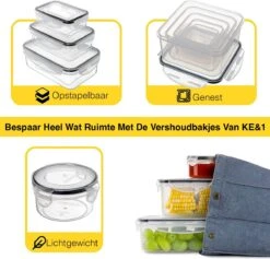 KE&1 Vershoudbakjes - Meal Prep Bakjes - Lunchbox - Diepvriesbakjes - Plastic Bakjes - Keuken - Keukenkast - Bakken 12 KE&1 Vershoudbakjes - Meal Prep Bakjes - Lunchbox - Diepvriesbakjes - Plastic Bakjes - Keuken - Keukenkast - Bakken -Huishoudelijke Artikelen Winkel 1200x1153 3