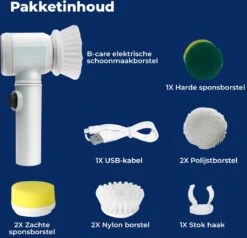 B-care Magic Brush - Elektrische Multifunctionele Schoonmaakborstel - 7 Opzetstukken - Wasborstel - Poetsmachine - Schrobborstel - Handborstel - Werkborstel - Schrobber - Boorborstel - Reinigingsborstel -Huishoudelijke Artikelen Winkel 1200x1155 1