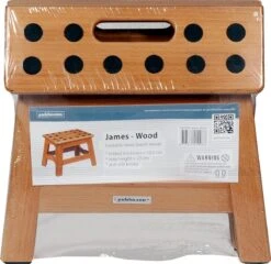 PUHLMANN - Inklapbare Kruk, JAMES, Hout, 23 Cm Hoog, Max 150 Kilo -Huishoudelijke Artikelen Winkel 1200x1164 3