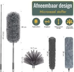Livv Goods Telescopische Plumeau Set Met Telescoopsteel - 5 In 1 - Tot 250 Cm Uitschuifbaar - Duster - Stoffer -Huishoudelijke Artikelen Winkel 1200x1174 3