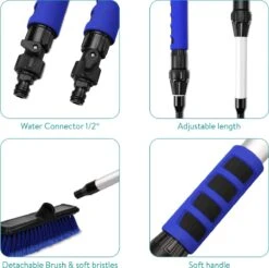 Navaris Telescopische Autowasborstel - Watergevoerde Wasborstel Voor Auto's En Ramen Met Uitschuifbare Lange Handgreep En Zachte Haren - Blauw 13 Navaris Telescopische Autowasborstel - Watergevoerde Wasborstel Voor Auto's En Ramen Met Uitschuifbare Lange Handgreep En Zachte Haren - Blauw -Huishoudelijke Artikelen Winkel 1200x1193