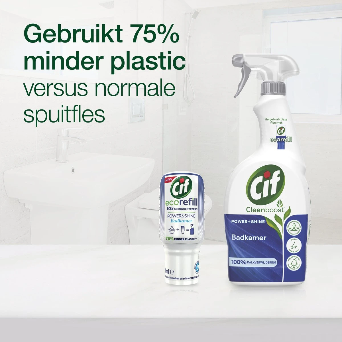 Cif CleanBoost Power & Shine Badkamer Spray - 6 X 750 Ml - Voordeelverpakking 9 Cif CleanBoost Power & Shine Badkamer Spray - 6 X 750 Ml - Voordeelverpakking - Afbeelding 7