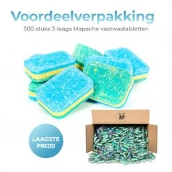 Mapache Vaatwastabletten 500 Stuks - 3 Laags - Voordeelverpakking -Huishoudelijke Artikelen Winkel 1200x1200 353