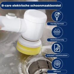 B-care Magic Brush - Elektrische Multifunctionele Schoonmaakborstel - 7 Opzetstukken - Wasborstel - Poetsmachine - Schrobborstel - Handborstel - Werkborstel - Schrobber - Boorborstel - Reinigingsborstel -Huishoudelijke Artikelen Winkel 1200x1200 497
