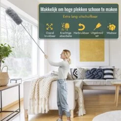 Livv Goods Telescopische Plumeau Set Met Telescoopsteel - 5 In 1 - Tot 250 Cm Uitschuifbaar - Duster - Stoffer -Huishoudelijke Artikelen Winkel 1200x1200 515