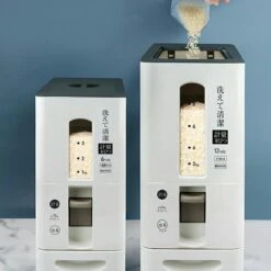 Merkloos TDR-Japans Rijst/Granen Container/Dispenser/ Opbergdoos - 6KG Inhoud - Wit -Huishoudelijke Artikelen Winkel 1200x1200 547