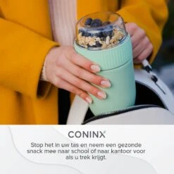 Coninx Yoghurtbeker To Go - Muesli Beker To Go - Lunchbeker - Mueslibeker 640ml (450ml+190ml) - Groen 20 Coninx Yoghurtbeker To Go - Muesli Beker To Go - Lunchbeker - Mueslibeker 640ml (450ml+190ml) - Groen -Huishoudelijke Artikelen Winkel 1200x1200 555