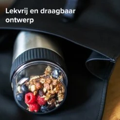 Coninx Thermos Lunchbox - Muesli Beker To Go - Isoleer Lunchpot - Yoghurtbeker To Go - Mueslibeker 840ml (600ml+240ml) - RVS -Huishoudelijke Artikelen Winkel 1200x1200 577