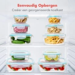 KitchenBrothers Meal Prep Bakjes - Set - Luchtdicht - BPA Vrij - Glas - 9 Stuks -Huishoudelijke Artikelen Winkel 1200x1200 638