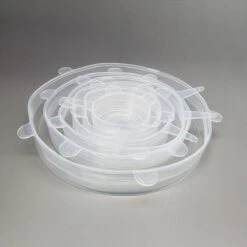 Siliconen Vershoud Deksels – Set Van 6 Stuks – Flexibel – Herbruikbaar – Wit - Stretch Tot Wel 30 Cm -Huishoudelijke Artikelen Winkel 1200x1200 646
