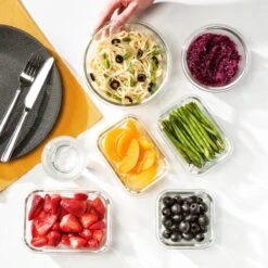 Vershoudbakjes - Meal Prep Bakjes - Diepvriesbakjes - Vershouddoos - Vershoudbakjes Set - Glas - 12 Stuks - BPA Vrij - Stosh -Huishoudelijke Artikelen Winkel 1200x1200 674