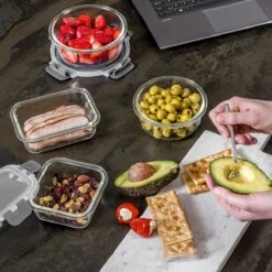 Vershoudbakjes - Meal Prep Bakjes - Diepvriesbakjes - Vershouddoos - Vershoudbakjes Set - Glas - 12 Stuks - BPA Vrij - Stosh -Huishoudelijke Artikelen Winkel 1200x1200 676