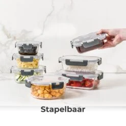 Vershoudbakjes - Meal Prep Bakjes - Diepvriesbakjes - Vershouddoos - Vershoudbakjes Set - Glas - 12 Stuks - BPA Vrij - Stosh -Huishoudelijke Artikelen Winkel 1200x1200 677