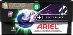 Ariel Wasmiddel Pods + Revitablack - Voor De Zwarte Was - 4 X 28 Wasbeurten - Voordeelverpakking -Huishoudelijke Artikelen Winkel 1200x571 1
