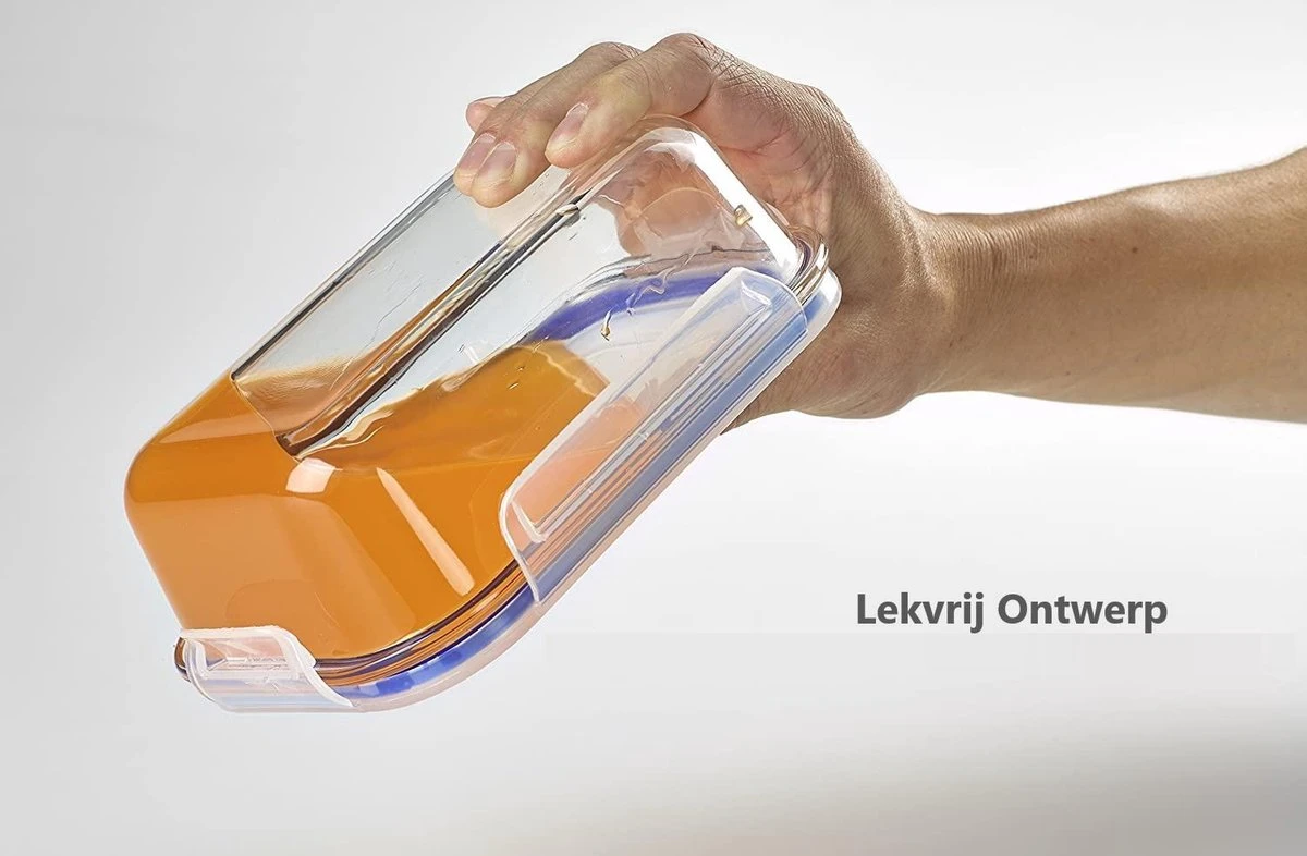 VMCA Glazen Vershoudbakjes Voor Vriezer Oven En Magnetron - 9 Bakjes 6 VMCA Glazen Vershoudbakjes Voor Vriezer Oven En Magnetron - 9 Bakjes - Afbeelding 4