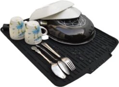 HOMYHON Afdruipmat -Afdruipmat Siliconen -Pannenonderzetter- Antislip -Hittebestendig - Aanrecht Mat -Siliconen Mat - 40 X 46 Cm - Zwart 11 HOMYHON Afdruipmat -Afdruipmat Siliconen -Pannenonderzetter- Antislip -Hittebestendig - Aanrecht Mat -Siliconen Mat - 40 X 46 Cm - Zwart -Huishoudelijke Artikelen Winkel 1200x876