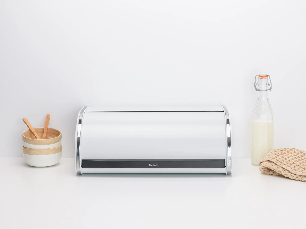 Brabantia Broodtrommel - Met Schuifdeksel - White 4 Brabantia Broodtrommel - Met Schuifdeksel - White - Afbeelding 2