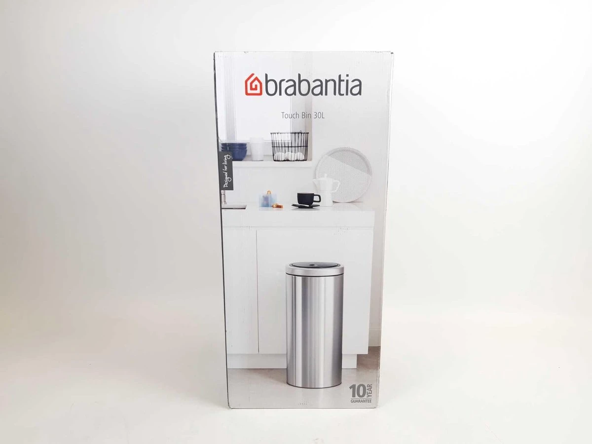 Brabantia Touch Bin Flat Top 30 L - Matt Black 4 Brabantia Touch Bin Flat Top 30 L - Matt Black - Afbeelding 2