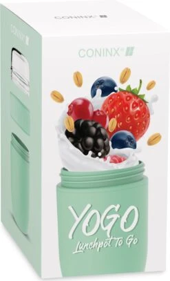 Coninx Yoghurtbeker To Go - Muesli Beker To Go - Lunchbeker - Mueslibeker 640ml (450ml+190ml) - Groen 19 Coninx Yoghurtbeker To Go - Muesli Beker To Go - Lunchbeker - Mueslibeker 640ml (450ml+190ml) - Groen -Huishoudelijke Artikelen Winkel 729x1200