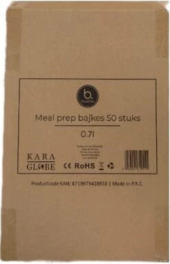 Buxibo - 50 Meal Prep Bakjes - Salade/Lunch Box - Diepvriesbakjes - Vershoudbakjes - Plastic Bakjes Met Deksel - Vershouddoos - Magnetron Vaatwasser Bestendig - 24 Oz/0.7 Liter Inhoud - Herbruikbaar - Kunststof - BPA Vrij - Zwart -Huishoudelijke Artikelen Winkel 774x1200 1