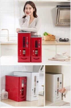 Merkloos TDR-Japans Rijst/Granen Container/Dispenser/ Opbergdoos - 6KG Inhoud - Wit -Huishoudelijke Artikelen Winkel 787x1200 1