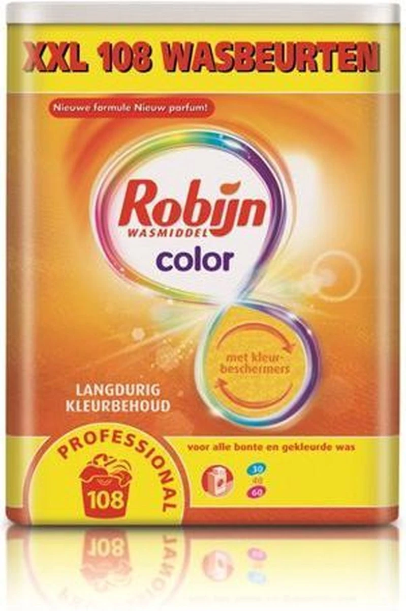 Robijn Professional - Color Wasmiddel - 108 Wasbeurten (6,15 Kg) 4 Robijn Professional - Color Wasmiddel - 108 Wasbeurten (6,15 Kg) - Afbeelding 2