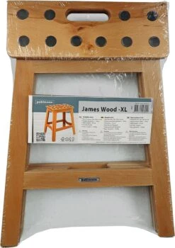PUHLMANN - Inklapbare Kruk, JAMES, Hout, 41 Cm Hoog, Max 150 Kilo -Huishoudelijke Artikelen Winkel 847x1200
