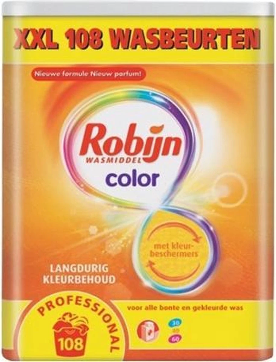 Robijn Professional - Color Wasmiddel - 108 Wasbeurten (6,15 Kg) 3 Robijn Professional - Color Wasmiddel - 108 Wasbeurten (6,15 Kg)