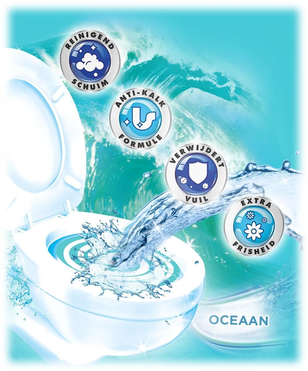 Witte Reus Toiletreiniger - Kracht Actief Gel Oceaan - Voordeelverpakking 10 X 700ml 6 Witte Reus Toiletreiniger - Kracht Actief Gel Oceaan - Voordeelverpakking 10 X 700ml - Afbeelding 4