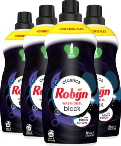 4x Robijn Klein & Krachtig Wasmiddel Black Velvet 1,19 Liter -Huishoudelijke Artikelen Winkel 999x1200